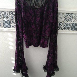 Purple lace blouse